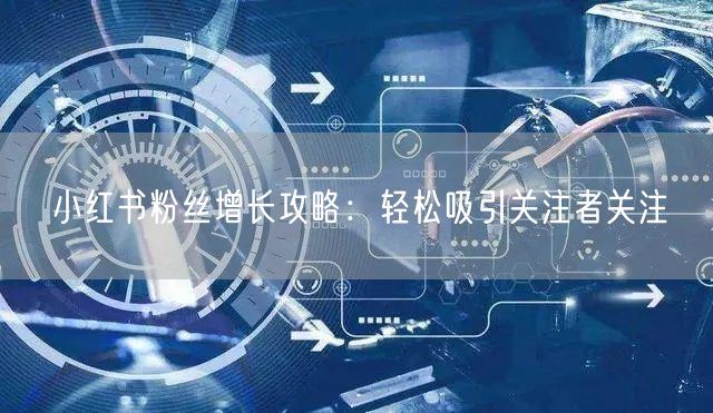 小红书粉丝增长攻略:轻松吸引关注者关注