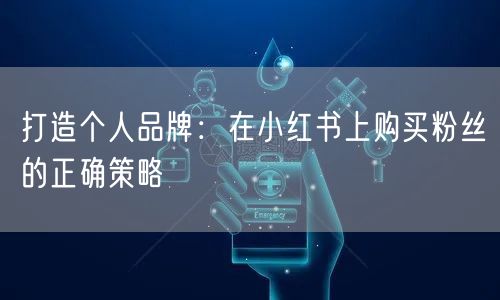 打造个人品牌：在小红书上购买粉丝的正确策略