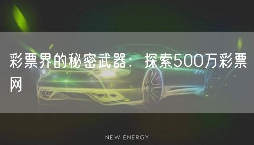 彩票界的秘密武器:探索500万彩票网